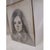 Black 1950s Beautiful Lady Portrait Pencil Drawn Original Drawing Art Glass Framed For Sale - Image 8 of 11