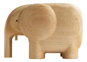 Elephant I Piccolini Wooden Animal Figure by Viviana Degrandi for Emko