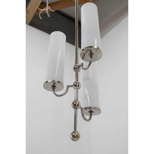 Art Deco Tubular Chandelier, 1930s For Sale - Image 11 of 13