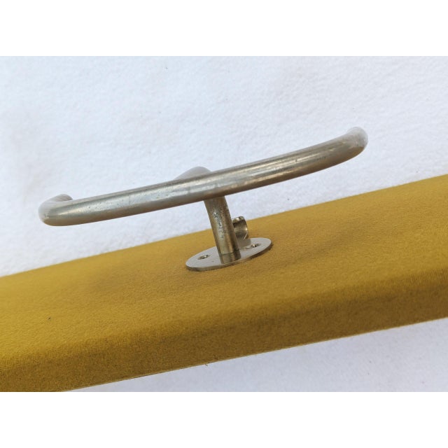 Goldenrod Wall Coat Rack in Mustard-Colored Wool and Nickel Plated Metal by Sergio Mazza for Artemide, 1960s For Sale - Image 8 of 11