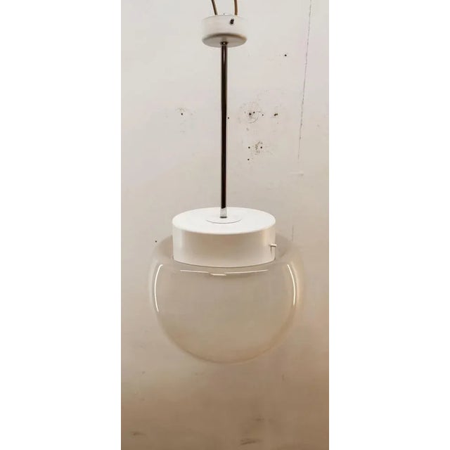 Italian Satin Glass Suspension For Sale - Image 4 of 11