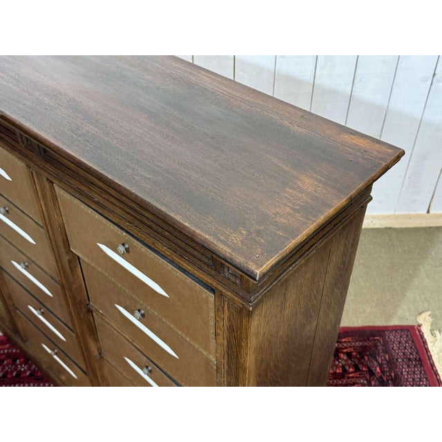 20th Century Oak Filing Cabinet by Chalmette Paris-Brussels For Sale - Image 16 of 18