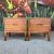This is a pair of vintage, mid-century end tables or nightstands made by United Furniture. They have two dove tail drawers...