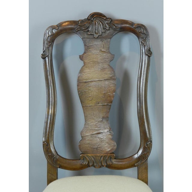 Antique Queen Anne Style Chairs, Set of 4 For Sale - Image 3 of 10