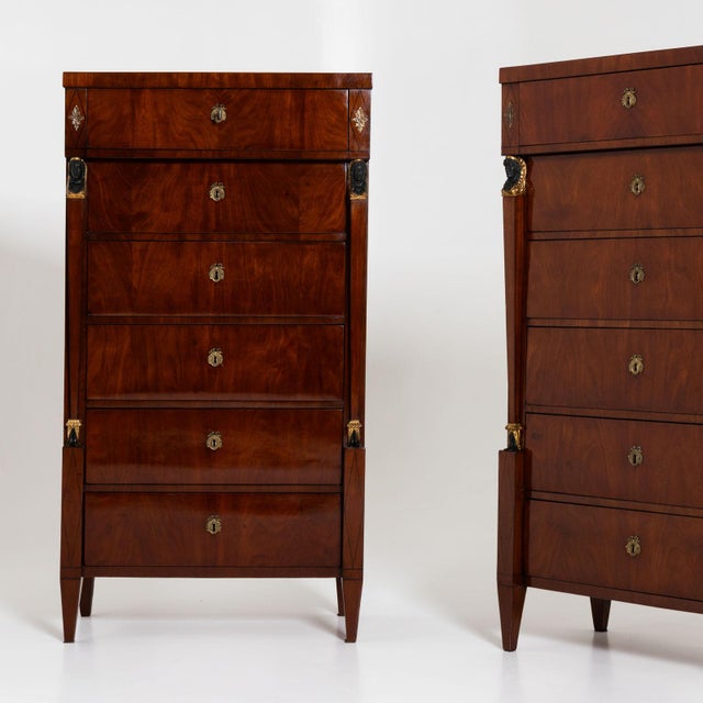 Empire Semainières, Vienna, Austria, 1810, Set of 2 For Sale - Image 6 of 11