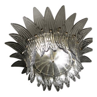 Palmette Murano Glass Ceiling Lamp by Ercole Barovier for Barovier & Toso, 1950s For Sale