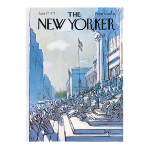 1977 Vintage New Yorker Magazine Cover, June 27, Arthur Getz Cover Art, Metropolitan Museum of Art