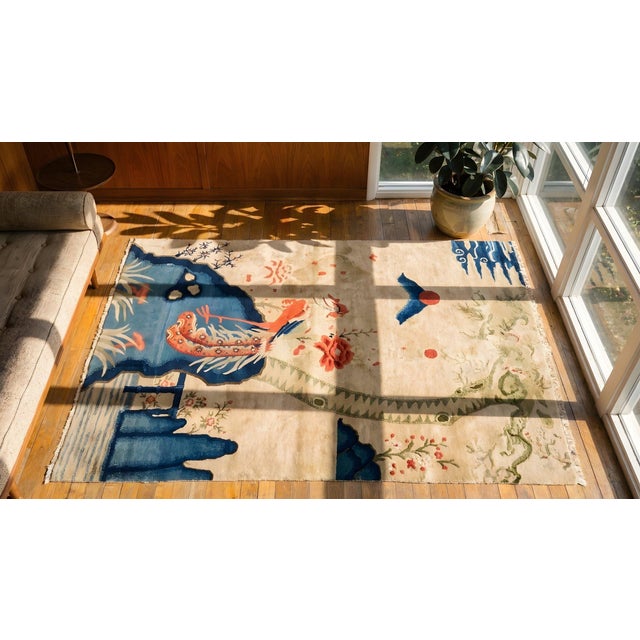 1920s Chinese Baotou Rug For Sale - Image 9 of 10