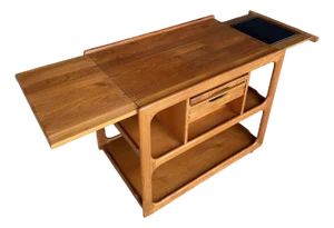 Teak Rolling Bar Cart by Salin Nyborg Furniture Danish Modern