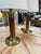 Paint 1970s Mid-Century Modern Brass and Brown Lacquer Table Lamps - a Pair For Sale - Image 7 of 8
