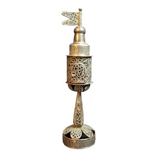 Antique Imperial 84 Silver Besamim Spice Tower Fabergé Kf Judaica 134g For Sale