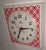 Vintage German Wall Clock in White Plastic with Red Decor by Meister, 1970s For Sale - Image 4 of 6