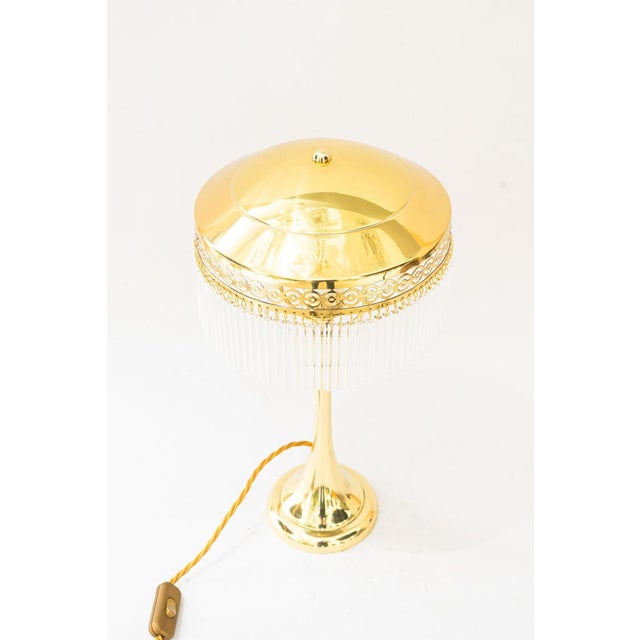 1920s Art Deco Table Lamp with Glass Sticks, Vienna, 1920s For Sale - Image 5 of 15