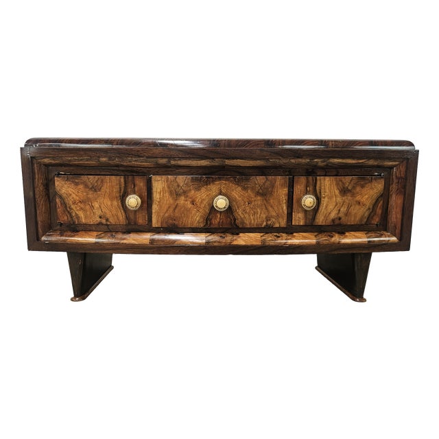 Tuscan Art Deco Dressing Table in Walnut Burl, 1940 For Sale