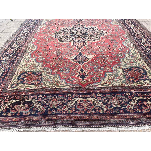 Late 19th Century Antique Persian Feraghan Sarouk Carpet, Most Beautiful For Sale - Image 5 of 11