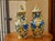 English Pair of English 1840s Mason’s Ironstone Lidded Vases With Blue & Gilt Scrollwork For Sale - Image 3 of 9