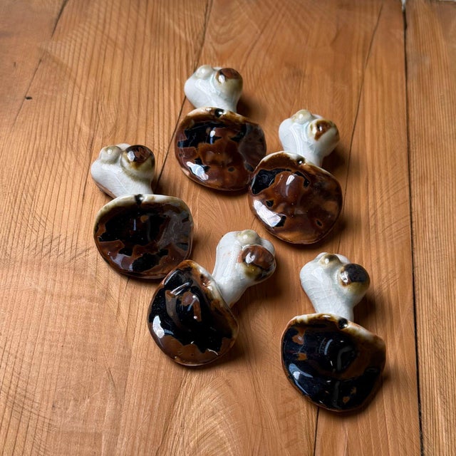 Brown Japanese Ceramic Set with Donabe and Sake Service, 1970s, Set of 20 For Sale - Image 8 of 18