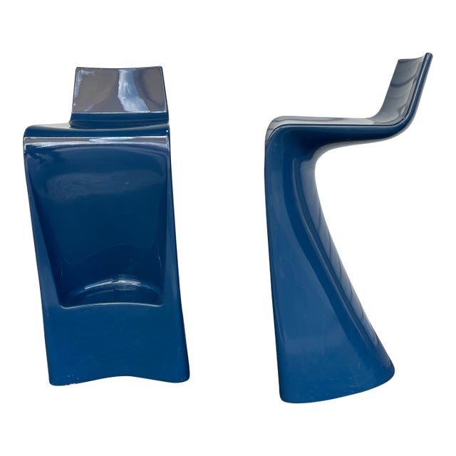 Vintage Blue Stools Vondom Wing by Cero -2 For Sale