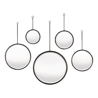Maison Noir Pendulum Mirrors, Set Of 5 For Sale