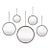 Maison Noir Pendulum Mirrors, Set Of 5 For Sale