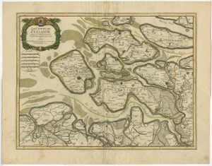 Antique Map of Zeeland by Jaillot, Netherlands, 1693