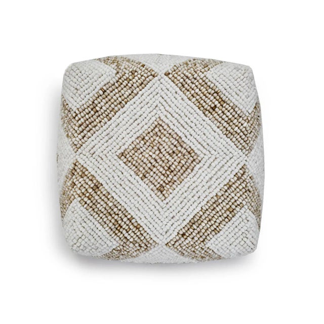 Vintage Tan & White Bamboo Beaded Box Small For Sale - Image 4 of 5