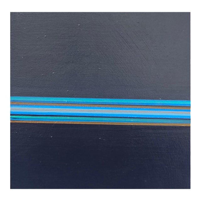 Blues Abstract Acrylic Painting For Sale