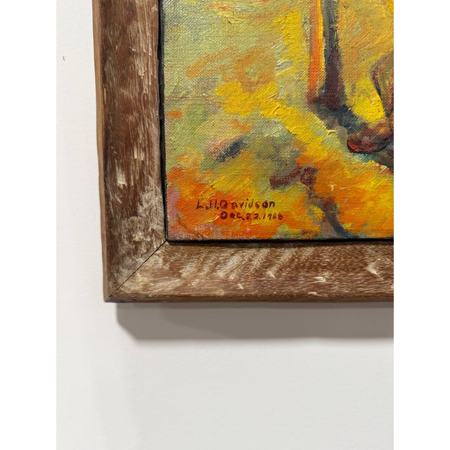 1940s L. H. Davidson "Buffoon" Clown Oil on Canvas Circa 1948 For Sale - Image 5 of 8