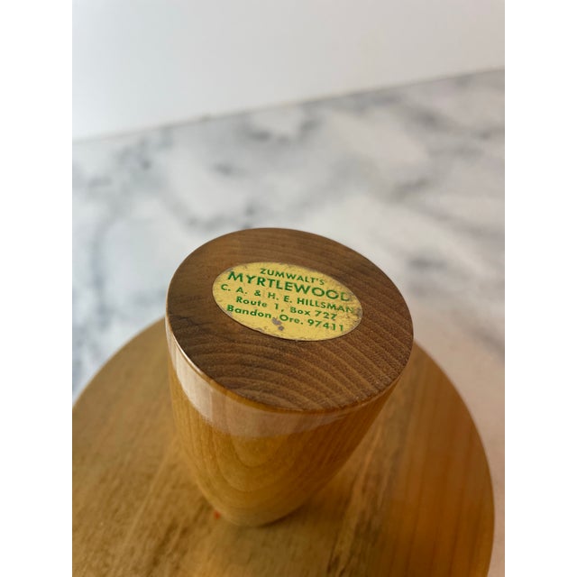 Vintage Oregon Myrtlewood Mushroom Sculpture — Zumwalt’s Myrtlewood, Bandon Or For Sale - Image 4 of 6