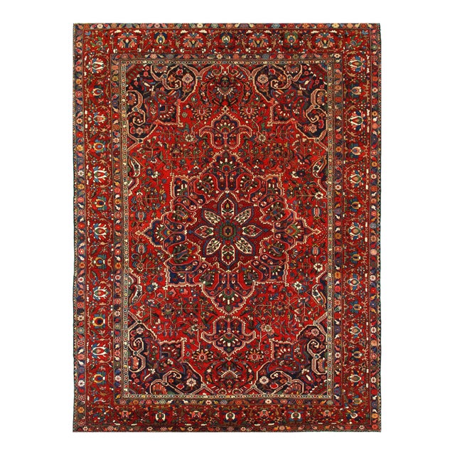 Persian Semi Antique Bakhtiari Hand-Knotted 11' X 14'1'' For Sale - Image 10 of 10