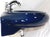 1999 Vintage Kohler Revival Dark Navy Blue Vitreous China Pedestal Sink With Kohler Faucet For Sale - Image 4 of 18