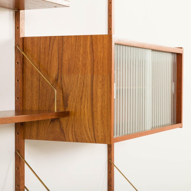 P.S. System 2 Bay Teak Wall Unit from Preben Sorensen, 1960s For Sale - Image 11 of 16