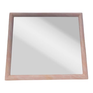 Karl Springer Style Goatskin Wall Mirror For Sale
