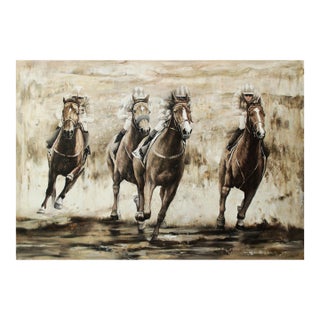 Artist Andrei Sitsko "Gallop" Modern Original Painting For Sale