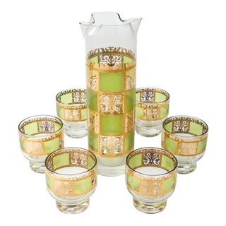 1960's Culver Ltd. Prado Bar Glasses Martini Set- 7 Pieces For Sale