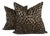 Designer Leopard Cut Velvet Pillow Covers 22x22 - a Pair For Sale