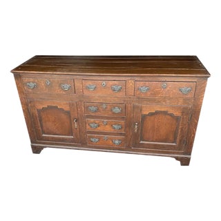 19th Century Welsh Oak Dresser Base For Sale