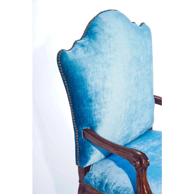 18th C. Venitian Walnut Armchair For Sale - Image 4 of 5