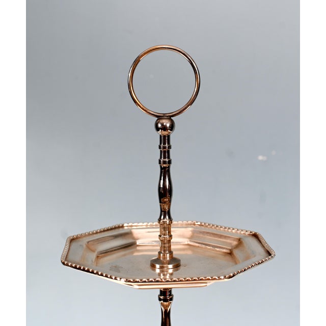 Metal Victorian Silver-Plated Cake Stand For Sale - Image 7 of 11