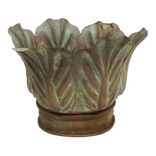 French Metal Planter Cabbage Design For Sale