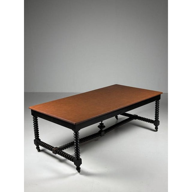 Bobbin Workbench with Leather Top, 19th Century For Sale - Image 10 of 18