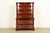 Late 20th Century Chippendale Carved Mahogany Serpentine Front Six-Drawer Highboy Dresser For Sale - Image 5 of 15