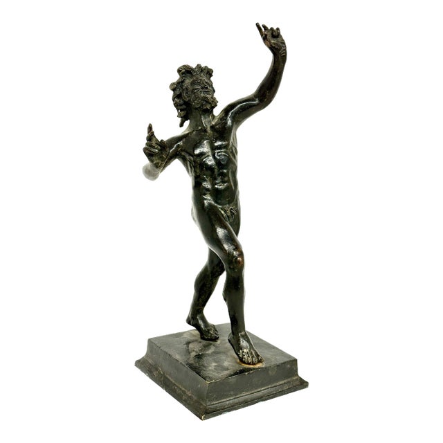 Dancing Faun of Pompeii Bronze Grand Tour Souvenir For Sale