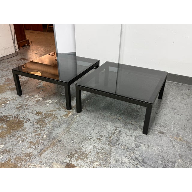 Contemporary Crate & Barrel Parsons Side Tables, Pair For Sale - Image 3 of 12