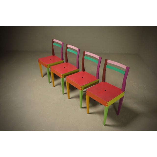 Dry Series Dining Table and Chairs by Massimo Morozzi for Giorgetti Matrix, 1980s, Set of 5 For Sale - Image 16 of 18