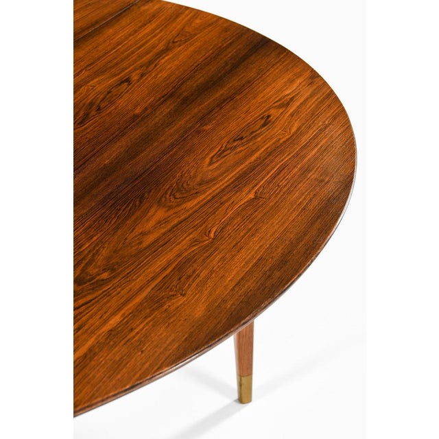 1950s Vintage Dining Table in Brass and Rosewood by Ernst Kühn, 1950s For Sale - Image 5 of 8