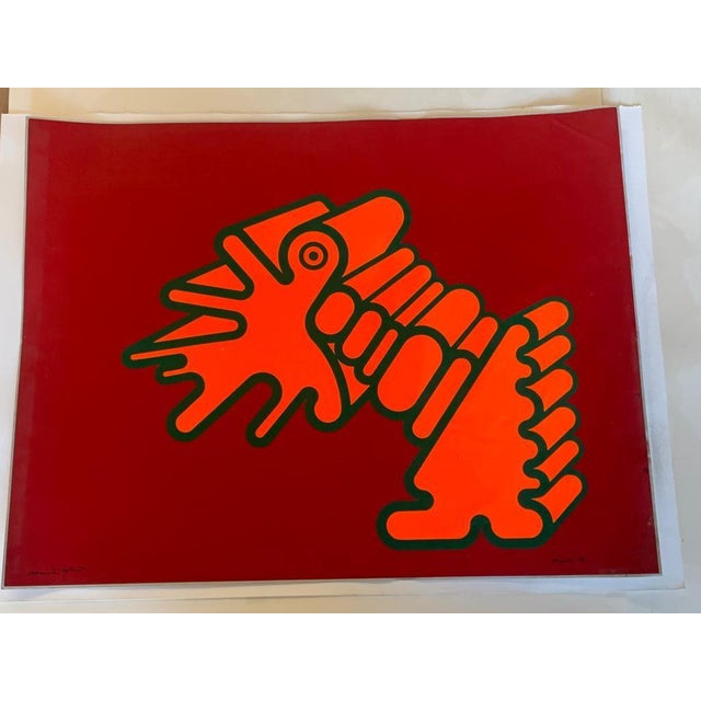 Renato Volpini signed and original written in multiple at the bottom. silkscreen on laminated paper. Certificate of...