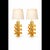 Table Lamps in Polished Brass and Amber Glass from Justfurnituress SRL, Set of 2 For Sale - Image 9 of 10
