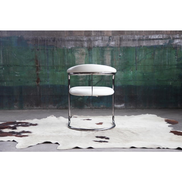 Vintage Anton Lorenz for Thonet "Ss33" Armchair in White + Chrome For Sale - Image 12 of 15