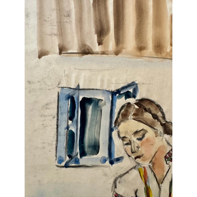 Original watercolor on paper by Henry Emil Salloch, also known as Heinz Emil Salloch, the German-born American artist and...